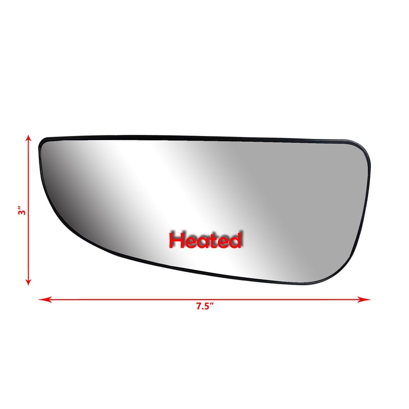 Replacement Driver Left Side Mirror Lower Convex Glass Heated with