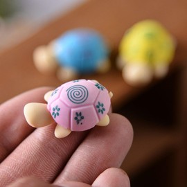 LHKJ 20 Pieces Tortoise Erasers, Eraser Set for Children, Random Colours