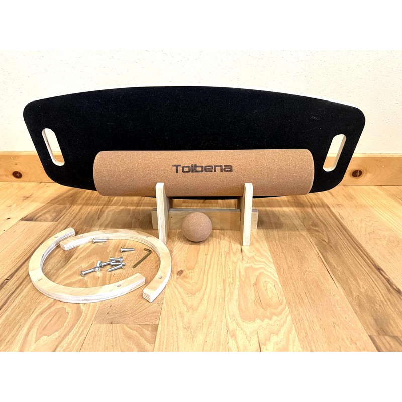 Toibena Balance Board Wooden &8 modes Trainer with Cork Roller