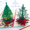 JRIQHOLD Christmas 3D Greeting Cards, 5 Pcs Pop Up Greeting