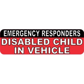 StickerTalk Disabled Child Vinyl Sticker, 10 inches by 3 inches