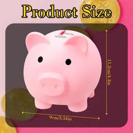 Cute Piggy Bank - GLADFRESIT - Money Savings Box Money Bank Child to Cherish Money Keepsake Nursery Decor Cute Coin Money Box Saving Coins Cash Fun Gift for Kids(Pink)