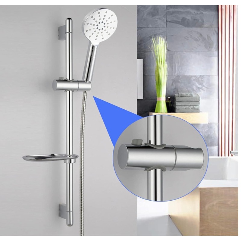 Housler® Shower Head Holder Bracket Shower Rail Slider (22mm)
