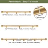 1 1/8 Inch Diameter Curtain Rods 144 to 240 Inches(12-20ft),