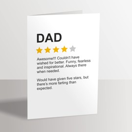 Funny Card for Dad - Product Star Rating Review