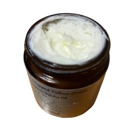 Tallow Face & Body Cream 100% All-Natural Scents - Grass Fed Beef (8 oz., Lemon Creme)