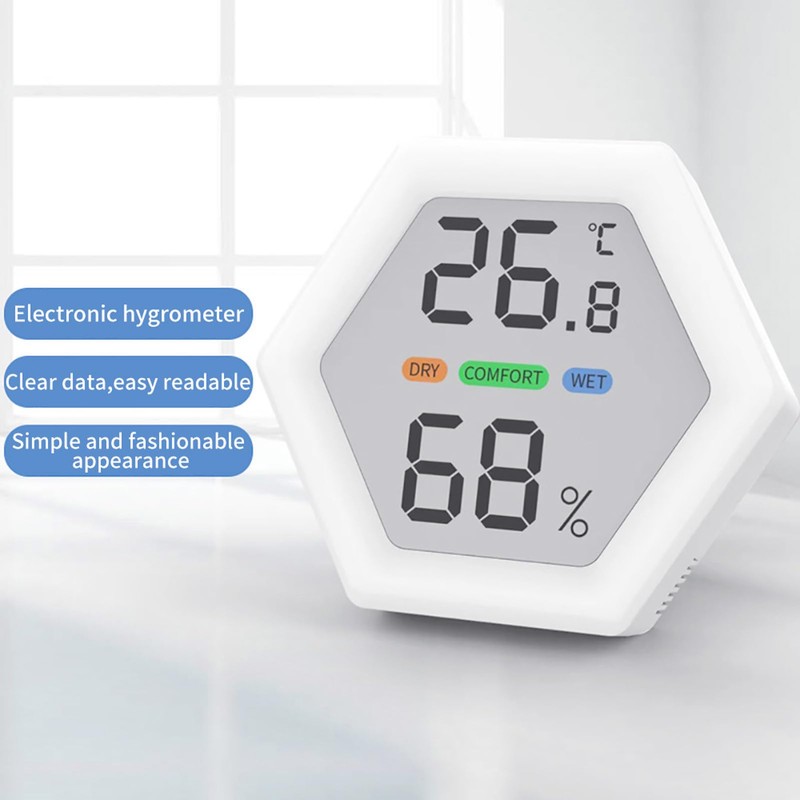 Digital Thermometer Hygrometer, Indoor Temperature and Humidity Gauge, with Air