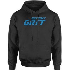 Expression Tees Hoodie Grit Detroit Football Adult Large Black