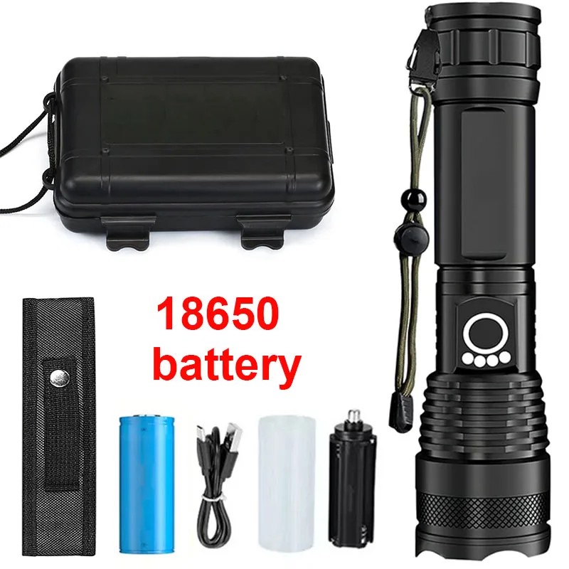 Rechargeable LED Flashlight for Outdoor Use – Aluminum Alloy Zoom