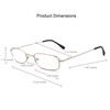 EYE ZOOM 3 Pack Classic Readers Rectangular Metal Reading Glasses