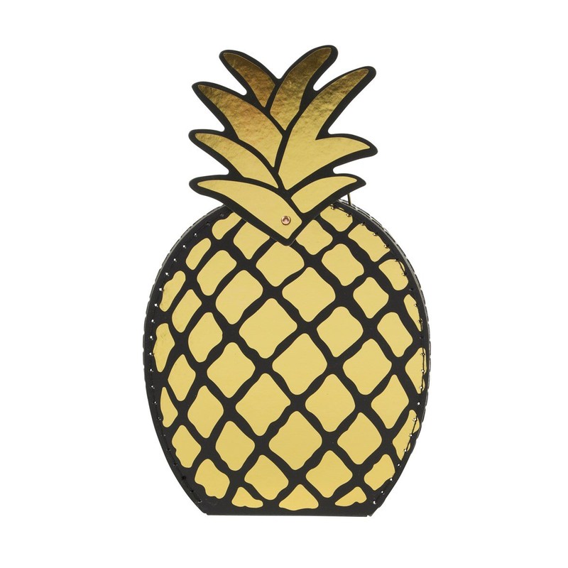 Sass & Bell Gold Pineapple Suitcase