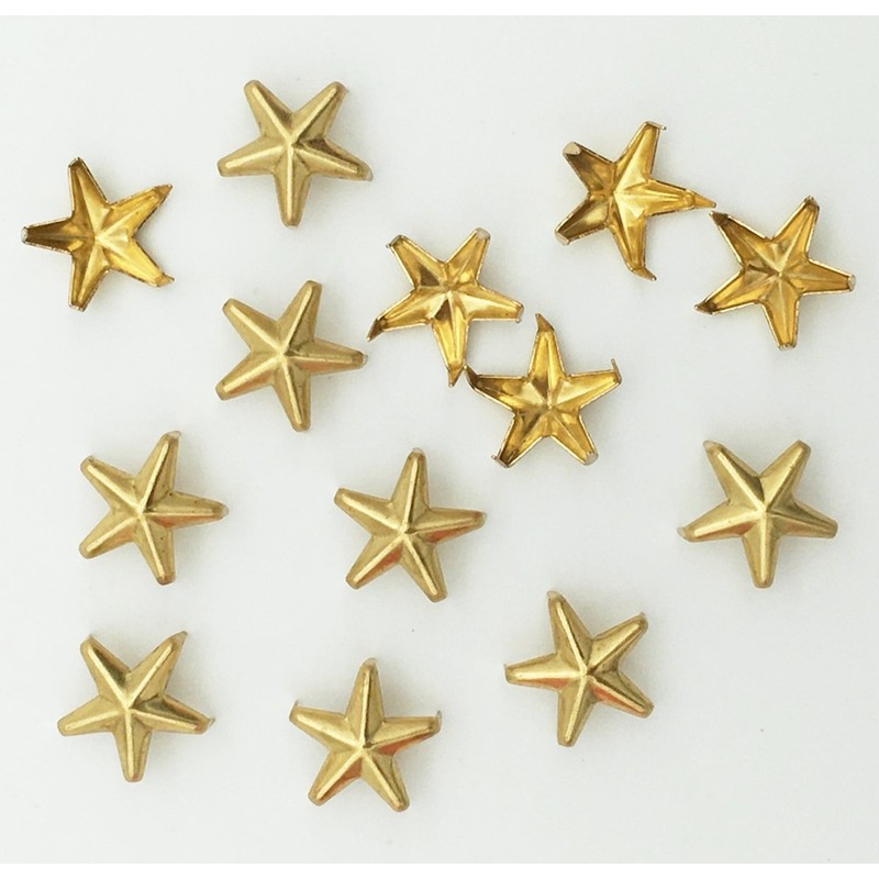 100pcs 10mm Star DIY Leathercraft Metal Punk Studs Rivet Spikes