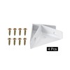 sourcing map 4 Pieces Angle Corner Brackets White 38mm x