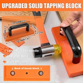 CNQLIS Laminate Flooring Tools, 65 Pieces lvp Installation kit with 60 Spacers (1/4" & 1/2"), Tapping Block, Pull Bar, Contour Gauge, Mallet & Tape for Pro Tools for DIY & Contractors