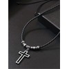 Jovivi Cross Chain Men's Necklace with Stainless Steel Cross Pendant
