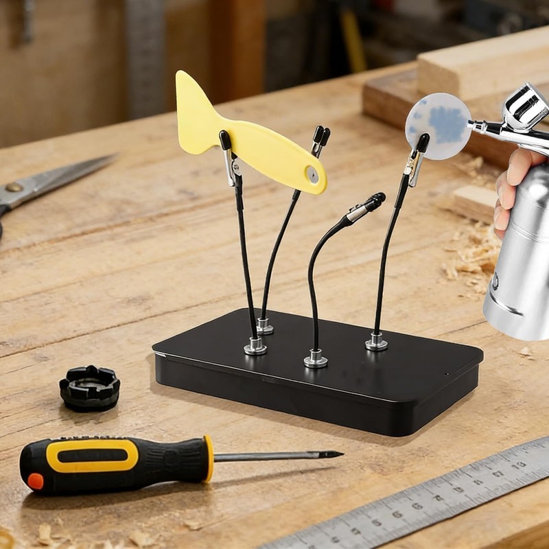12 PCS Model Painting Stand Base Holder Magnetic Bendable Alligator