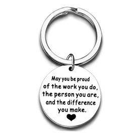 Thank You Gift Appreciation Jewellery Keychain Keyring Gift for Volunteer Appreciation Coach Mentor,Employee Gift Social Worker Gifts (May you be proud of the work)