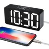 DreamSky Small Digital Alarm Clock for Bederoom, Large Big Numbers