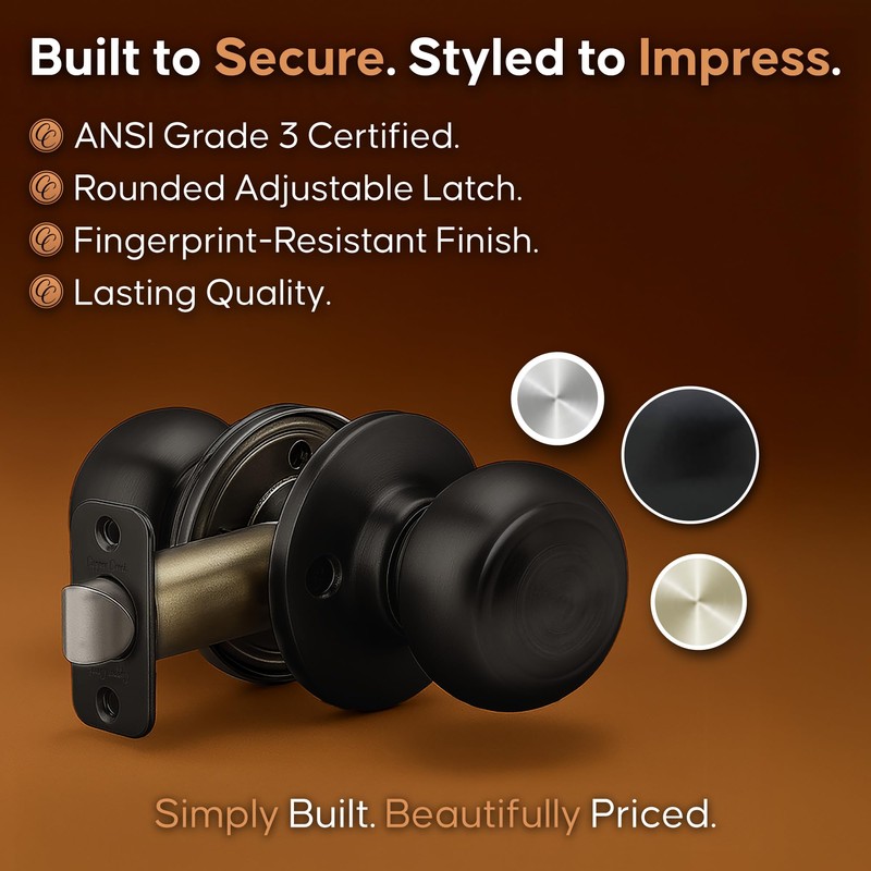 Copper Creek Colonial Privacy Interior Door Knob – ANSI Grade-3