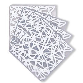 Modern Twist Coasters, Silicone, Twine – Silver, Set of 4