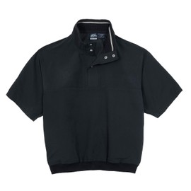 Akwa Men's Microfiber Woven Water Repellent Short Sleeve Snap Button Placket Pullover Windshirt