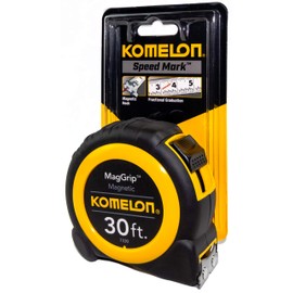 Komelon 7330; 30' x 1" Magnetic Neo MagGrip Tape Measure, Yellow/Black, 30-Feet
