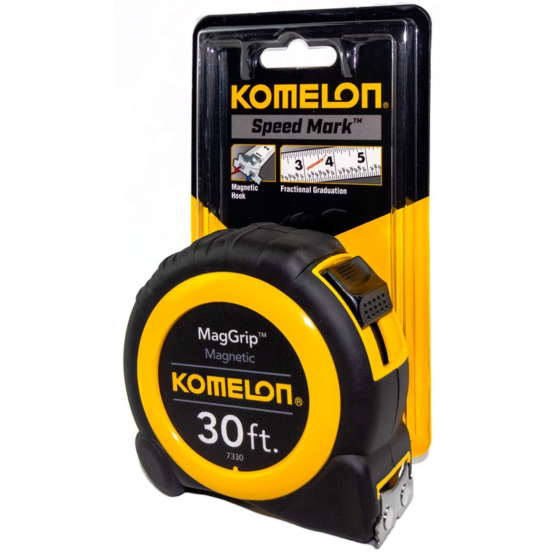 Komelon 7330; 30' x 1" Magnetic Neo MagGrip Tape Measure,