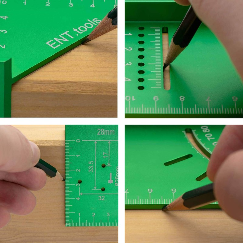ENT 99003 mitre template, multi-tool, 3D drilling template, scribing template,