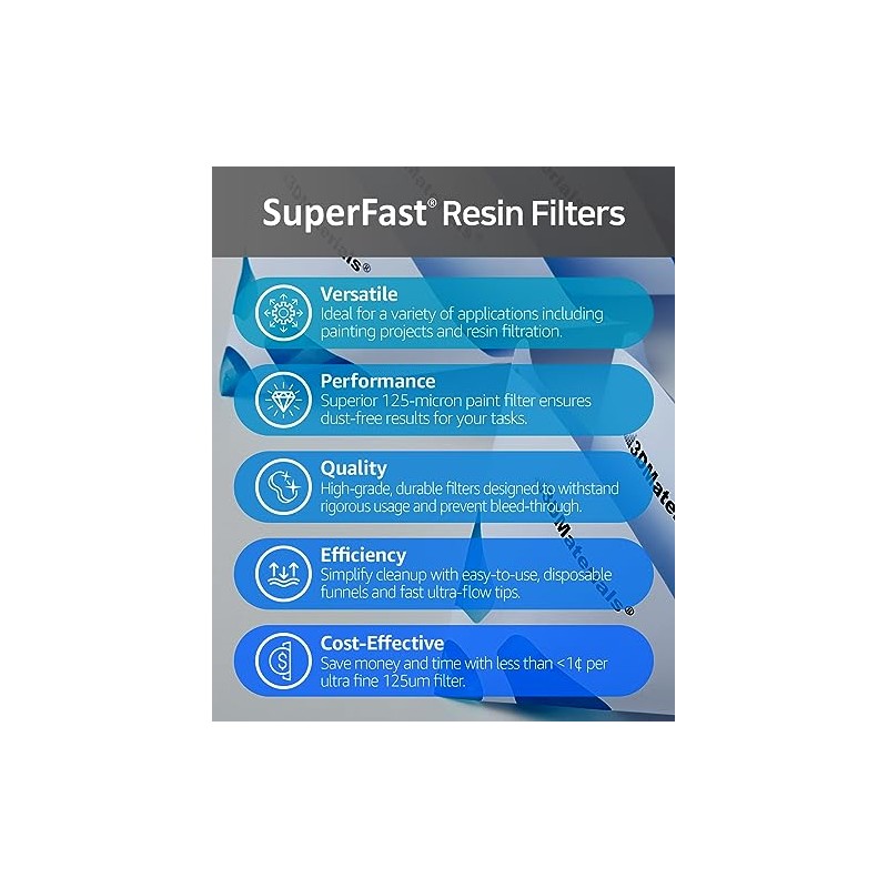 Superfilter 100 Piezas Filtro Desechable Resina Impresora Colador Pintura Fabricado