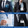 200 Pack ID Badge Holders Horizontal, Waterproof Name Badge Holders