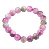 Stretchy Bracelet with Flamingo Colour Jade Beads