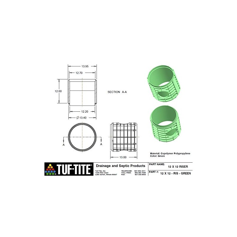 12X12 Tuf-Tite Septic Tank Riser
