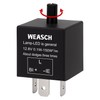 Weasch LED Flasher Relay, CF-13KT, 12V 3 Pin, 0.1W-150W c/m,