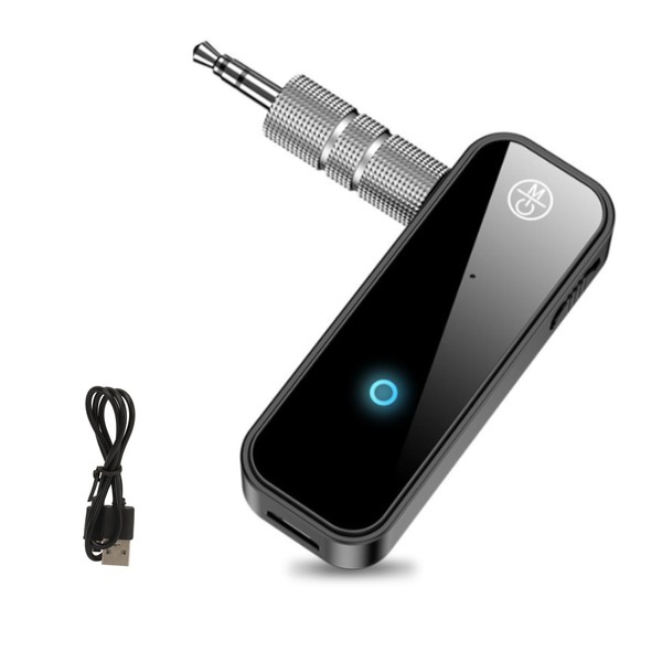 BT 5.0 Receiver for Car, 3.5mm BT AUX Adapter, Cordless