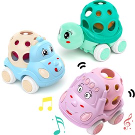 Toy Cars for Toddler Girl Valentine's Day Gift Push and Go Rattle Car, Toddlers Push Cars Play Car Toys, Valentines Day Gifts for Toddler Girls Rattles Noisy Cars Trucks Active Toddler Girl Toys