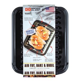 Range Kleen BP102X 2 Piece Heavy Duty Porcelain Air Fry, Bake and Broil Pan