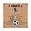 Toplstud Football Gifts for Boys - Football Pendant Necklaces for Boys - Birthday Presents for Son Grandson Nephew - Encouragement Gifts for Kids