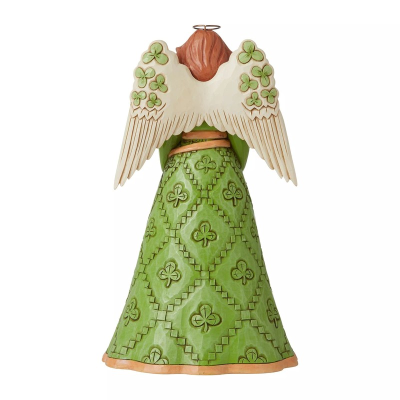 Enesco Jim Shore Heartwood Creek Irish Angel with Shamrock Wing