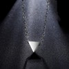 Hipunk Tiny Small Triangle Necklace Women 316L Stainless Steel Minimalist