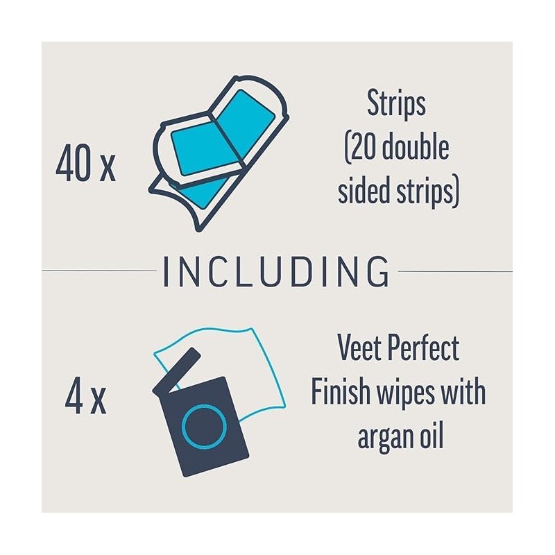Veet Expert Legs & Body Cold Wax Strips, Sensitive Skin,