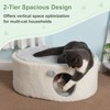 Sunhoo Elevated Cat Beds for Indoor Cats Enclosed House Hideaway