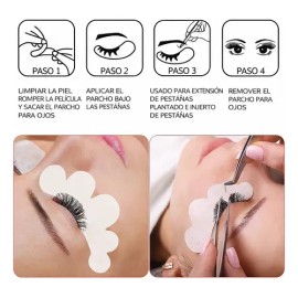 100 Pares Parches Hidrogel Media Luna Para Pestañas                                                                                                   