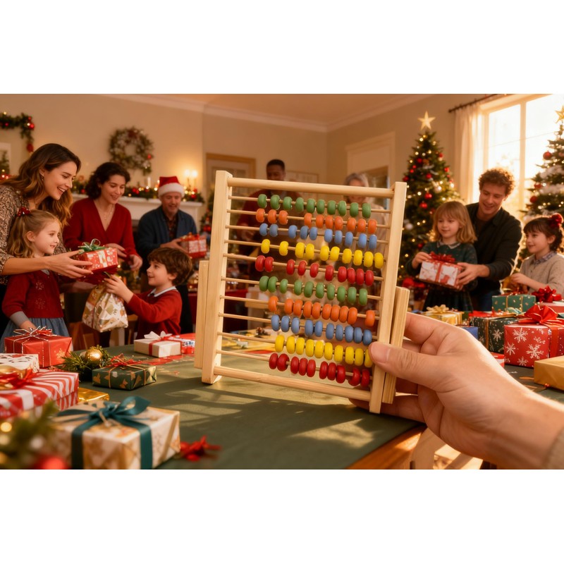 MAGIKON Wooden Counting Number Frame, 10 Rows Abacus for Learning
