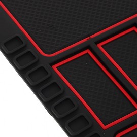 Alipis Almohadilla Antideslizante Material PVC Resistente al Calor Soporte Giratorio 360° para Teléfono y Objetos en Coche para Tablero Interior Rojo