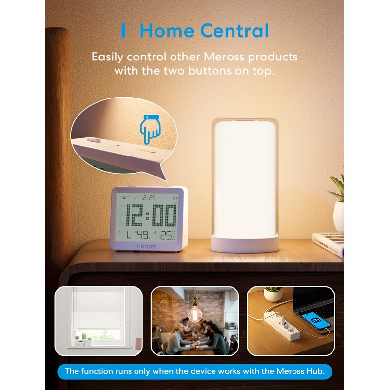 Meross Matte 10-in-1 Smart Thermometer Hygrometer (Hub Required) - Indoor