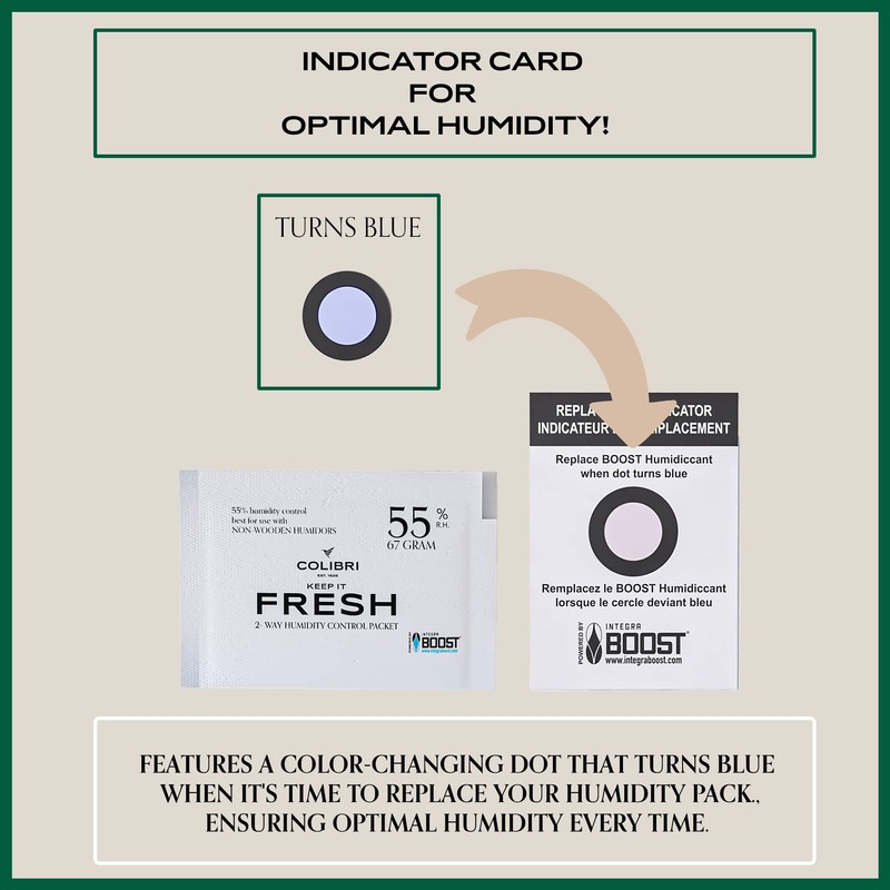 Colibri Fresh - Humidity Control Packs – RH 72%, 8