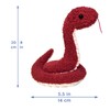 Doindute Wine Red Plush Snake Stuffed Animal Toy, Soft Cuddly