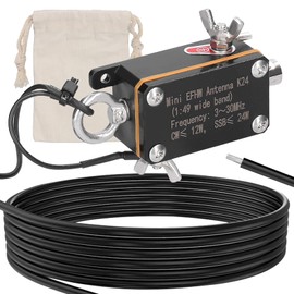 Namolit Pocket EFHW Antenna K24 3-30MHz Frequency Band Shortwave Antenna Wideband End-fed Halfwave Antenna with Cloth Storage Bag