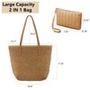 Erhuoxz 2 IN 1 Straw Bag for Women Large Woven
