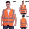 GOGO Safety Vest Reflective Vest with 9 Pockets & Zip,